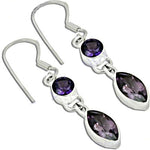 Load image into Gallery viewer, 925 Silver Amethyst Drop Earrings | Women's Jewelry Gift