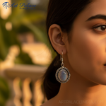 Load image into Gallery viewer, 925 Silver Moonstone Drop Earrings for Women | Dangle Jewelry