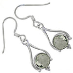 Load image into Gallery viewer, 925 Silver Green Amethyst Earrings for Women | Dangle Jewelry