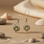 将图像加载到图库查看器中, 925 Silver Green Amethyst Earrings for Women | Dangle Jewelry
