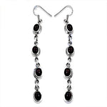 Load image into Gallery viewer, 925 Silver Oval Stone Drop Earrings for Women | Dangle Jewelry