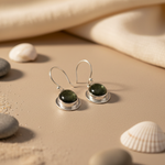将图像加载到图库查看器中, 925 Silver Green Stone Drop Earrings for Women | Gift