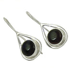 Load image into Gallery viewer, 925 Silver Black Onyx Drop Earrings for Women | Dangle Earrings