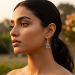 将图像加载到图库查看器中, 925 Silver Moonstone Drop Earrings for Women | Dangle Earrings
