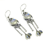 Load image into Gallery viewer, 925 Silver Moonstone Dangle Earrings for Women | Gift