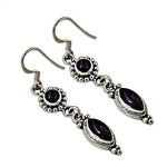 Load image into Gallery viewer, 925 Silver Amethyst Drop Earrings for Women | Dangle Earrings