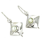 将图像加载到图库查看器中, 925 Silver Pearl Earrings for Women | Dangle Jewelry Gift