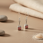 Load image into Gallery viewer, 925 Sterling Silver Rhodochrosite Drop Earrings for Women