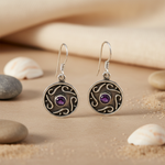 Load image into Gallery viewer, 925 Silver Amethyst Drop Earrings for Women | Dangle Jewelry