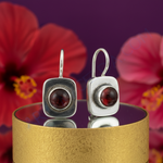 Load image into Gallery viewer, 925 Sterling Silver Red Gemstone Earrings for Women | Daily Wear