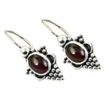 Load image into Gallery viewer, 925 Silver Garnet Earrings for Women | Dangle Jewelry Gift