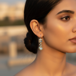 将图像加载到图库查看器中, 925 Silver Moonstone Drop Earrings for Women | Dangle Jewelry