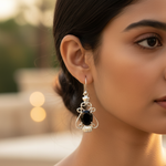 Load image into Gallery viewer, 925 Silver Black Onyx Dangle Earrings | Women's Elegant Jewelry