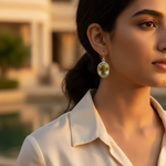 将图像加载到图库查看器中, 925纯银黄水晶水滴耳环(女士款)| 宝石首饰