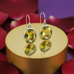 将图像加载到图库查看器中, 925纯银黄水晶水滴耳环(女士款)| 宝石首饰