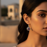 Load image into Gallery viewer, 925 Silver Amethyst Earrings for Women | Daily Wear Jewelry