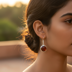 Load image into Gallery viewer, 925 Silver Carnelian Earrings for Women | Gemstone Jewelry