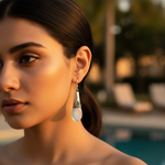 Load image into Gallery viewer, 925 Sterling Silver Opalite Teardrop Earrings for Women