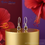 Load image into Gallery viewer, 925 Silver Citrine Drop Earrings | Women's Jewelry Gift