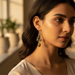 将图像加载到图库查看器中, 925纯银黄水晶水滴耳环(女士款)| 宝石首饰