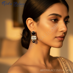 Load image into Gallery viewer, Silver Garnet & Crystal Earrings for Women | Dangle Jewelry