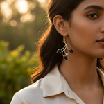 将图像加载到图库查看器中, 925 Silver Garnet Drop Earrings for Women | Teardrop Jewelry