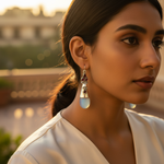 将图像加载到图库查看器中, 925纯银玉髓石榴石耳环(女士款)| 垂坠耳环