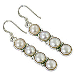 Load image into Gallery viewer, 925 Silver Pearl Drop Earrings for Women | Elegant Jewelry