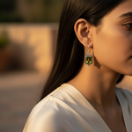 将图像加载到图库查看器中, 925 Silver Peridot Earrings for Women | Green Gemstone Jewelry
