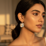 Load image into Gallery viewer, 925 Silver Moonstone Square Drop Earrings | Women's Jewelry Gift