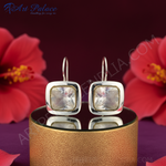 Load image into Gallery viewer, 925 Silver Moonstone Square Drop Earrings | Women's Jewelry Gift