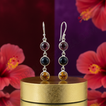 Load image into Gallery viewer, 925 Silver Gemstone Drop Earrings for Women | Dangle Earrings