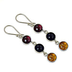 Load image into Gallery viewer, 925 Silver Gemstone Drop Earrings for Women | Dangle Earrings