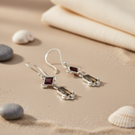 Load image into Gallery viewer, 925 Silver Gemstone Drop Earrings for Women | Dangle Earrings