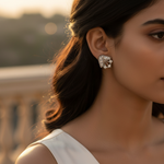 Load image into Gallery viewer, Silver Cubic Zirconia Stud Earrings | Women's Daily Wear Jewelry