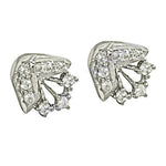 Load image into Gallery viewer, Silver Cubic Zirconia Stud Earrings | Women's Daily Wear Jewelry