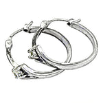 将图像加载到图库查看器中, 925 Sterling Silver Hoop Earrings with Gemstone | For Women