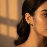 将图像加载到图库查看器中, 925纯银祖母绿耳环 | 女士耳钉