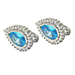 Load image into Gallery viewer, Silver Blue Gemstone Earrings for Women | Dazzling Jewelry