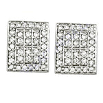 将图像加载到图库查看器中, Silver Square Stud Earrings | Cubic Zirconia | Women's Jewelry Gift