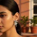 将图像加载到图库查看器中, Silver Bow Stud Earrings with Cubic Zirconia | Women's Jewelry