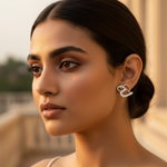 Load image into Gallery viewer, 925 Silver Cubic Zirconia Heart Stud Earrings for Women