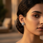 将图像加载到图库查看器中, Silver Stud Earrings with Cubic Zirconia | For Women | Gift