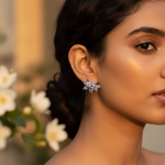Load image into Gallery viewer, 925 Silver Tanzanite Flower Stud Earrings for Women | Gift