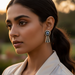 将图像加载到图库查看器中, 925 Silver Moonstone Stud Earrings for Women | Dainty Jewelry
