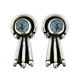 将图像加载到图库查看器中, 925 Silver Moonstone Stud Earrings for Women | Dainty Jewelry