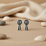 将图像加载到图库查看器中, 925 Silver Moonstone Stud Earrings for Women | Dainty Jewelry