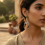 Load image into Gallery viewer, 925 Silver Peridot & Amethyst Drop Earrings | Women's Jewelry