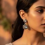 将图像加载到图库查看器中, 925 Silver Moonstone Drop Earrings for Women | Dangle Earrings