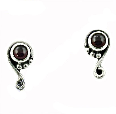 925 silver garnet stud earrings for women | dainty jewelry